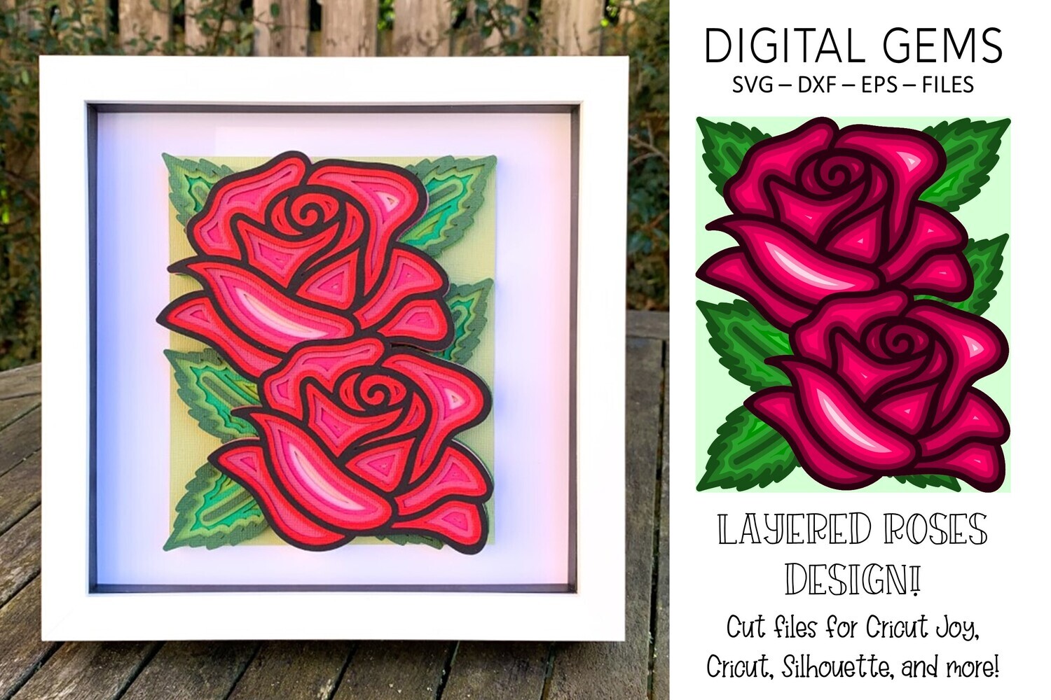 Rose Shadow Box Design