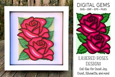 Rose Shadow Box Design