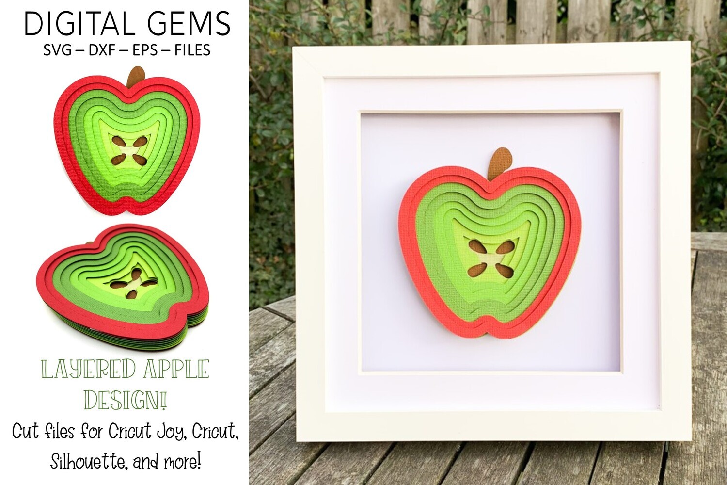 Apple 3D Shadow Box Design
