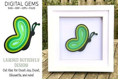Butterfly 3D Shadow Box Design