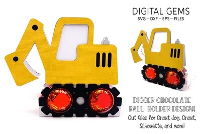 Digger chocolate ball holder design