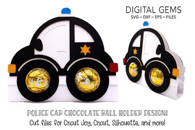 Police car chocolate ball holder design