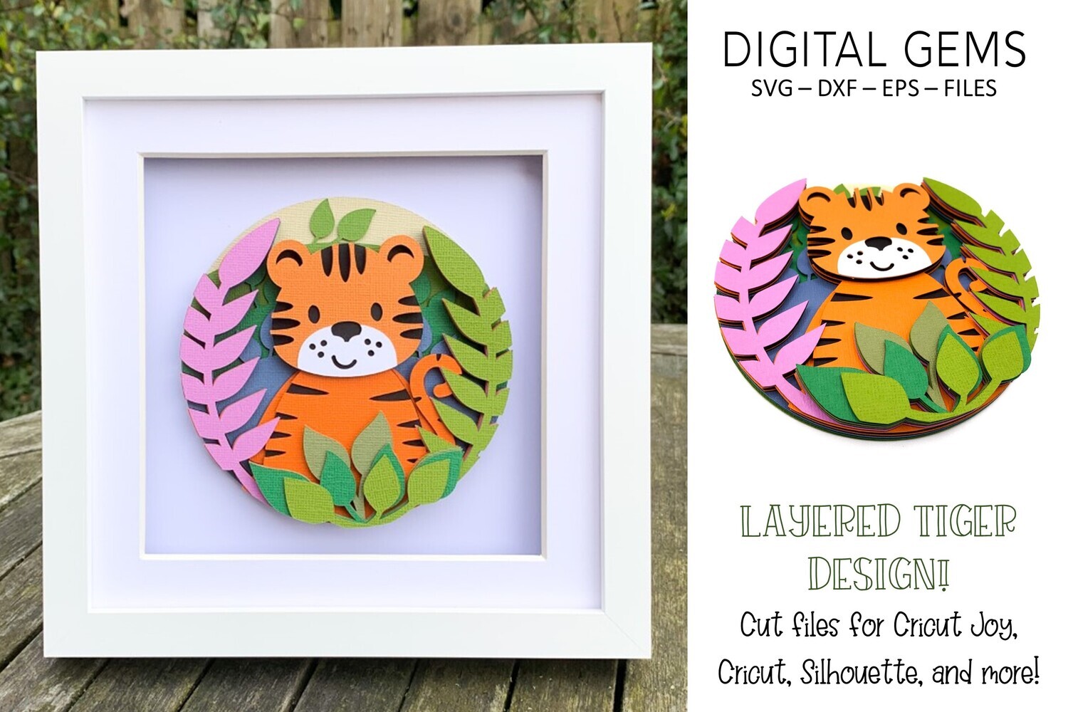 Tiger 3D Shadow Box Design
