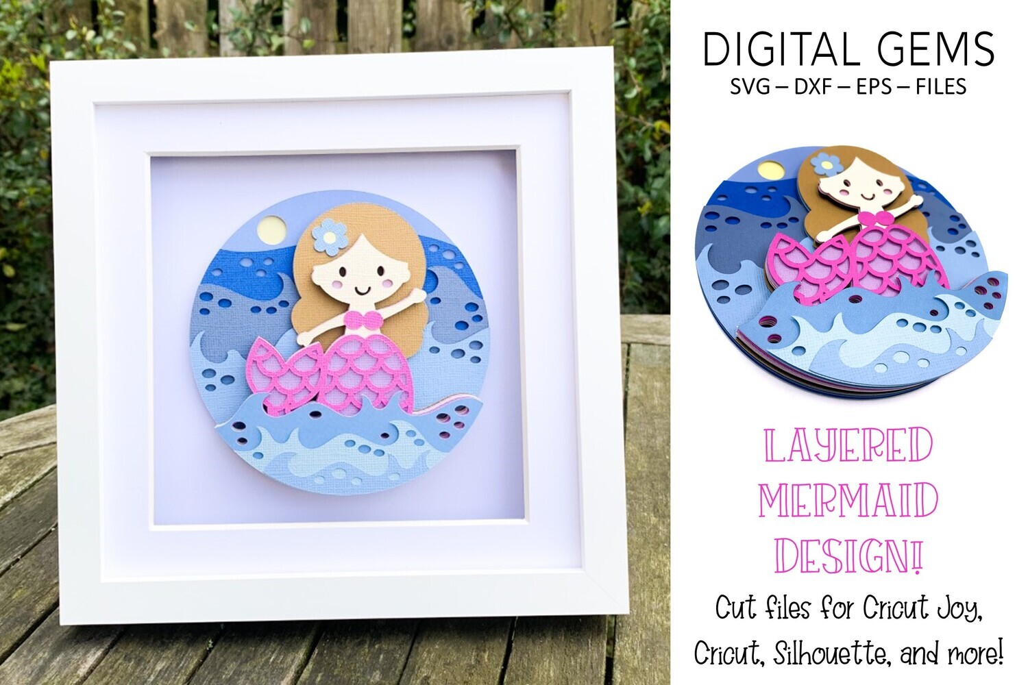 Mermaid 3D Shadow Box Design