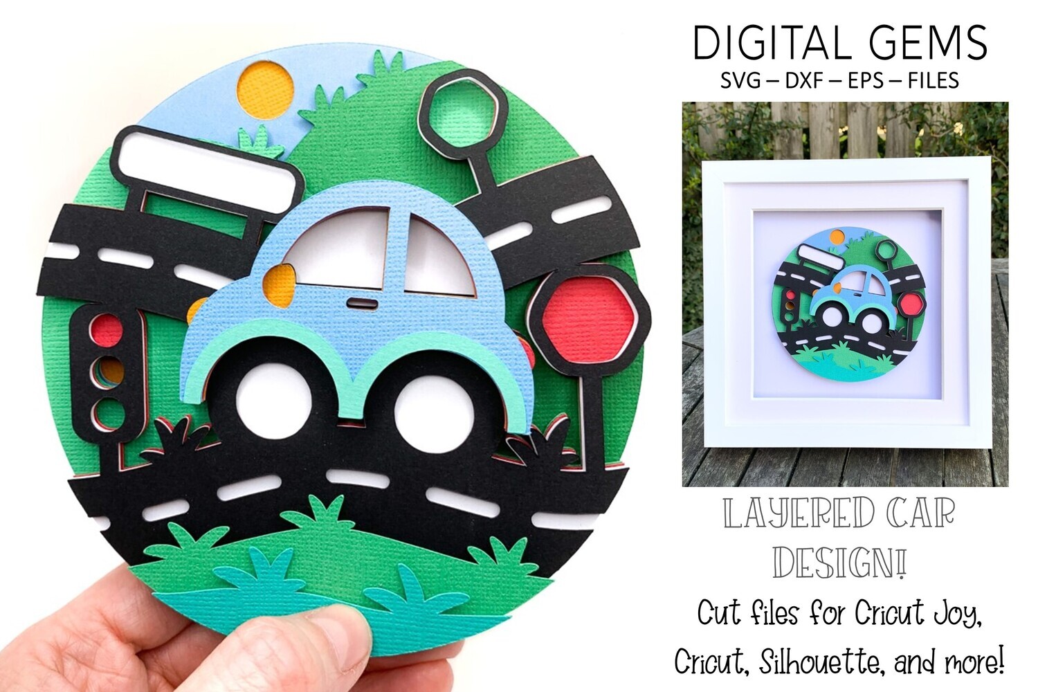 Car 3D Shadow Box Design