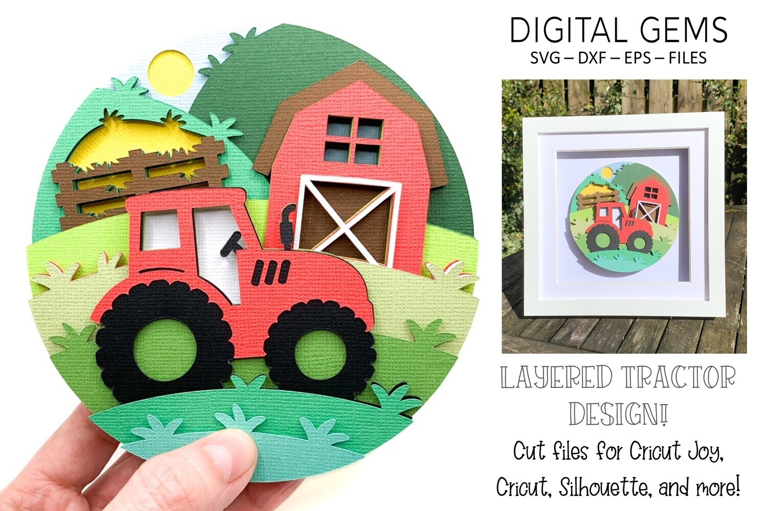 Tractor 3D Shadow Box Design