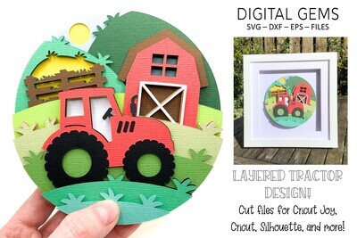 Tractor 3D Shadow Box Design