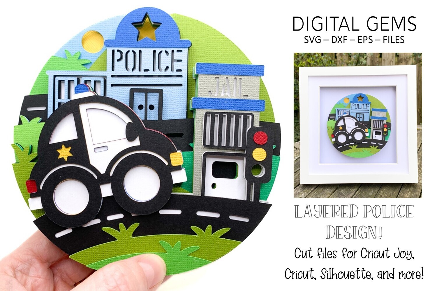 Police 3D Shadow Box Design