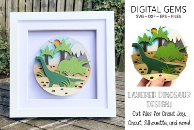 Dinosaur 3D Shadow Box Design