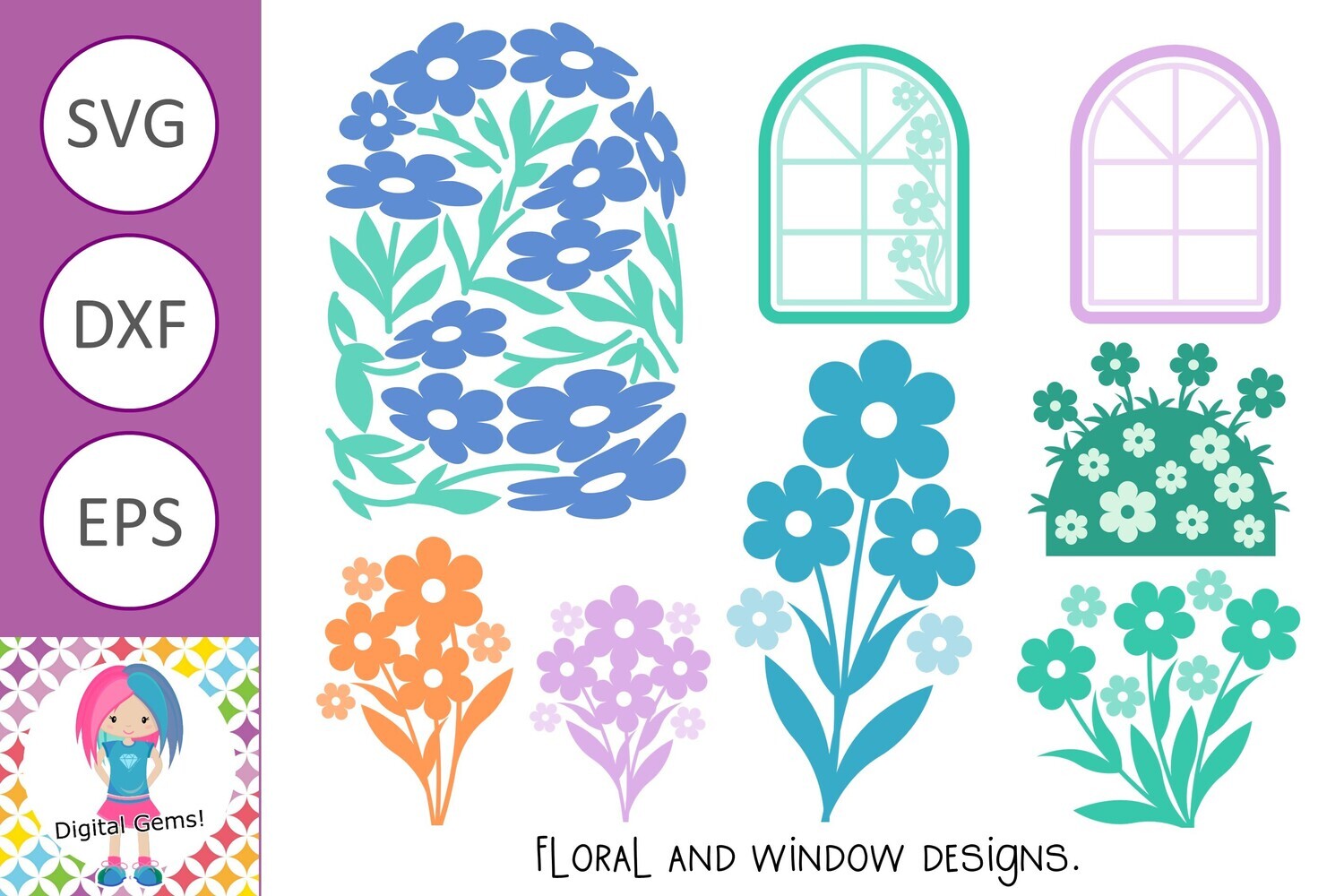 Flower and window designs
