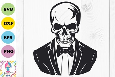 Skull in suit design