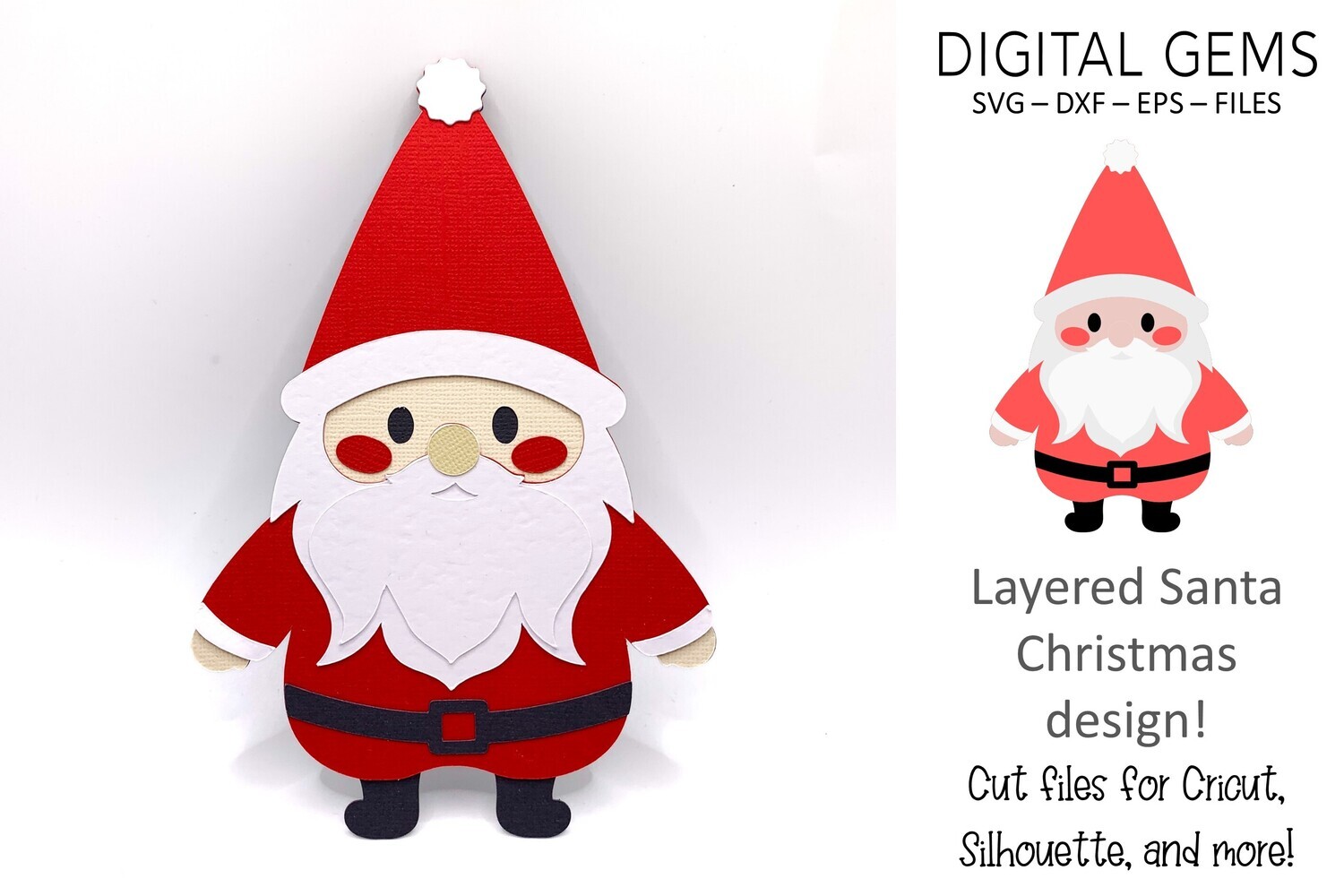 Santa 3D Shadow Box Design