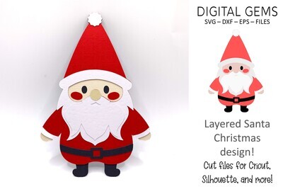 Santa 3D Shadow Box Design