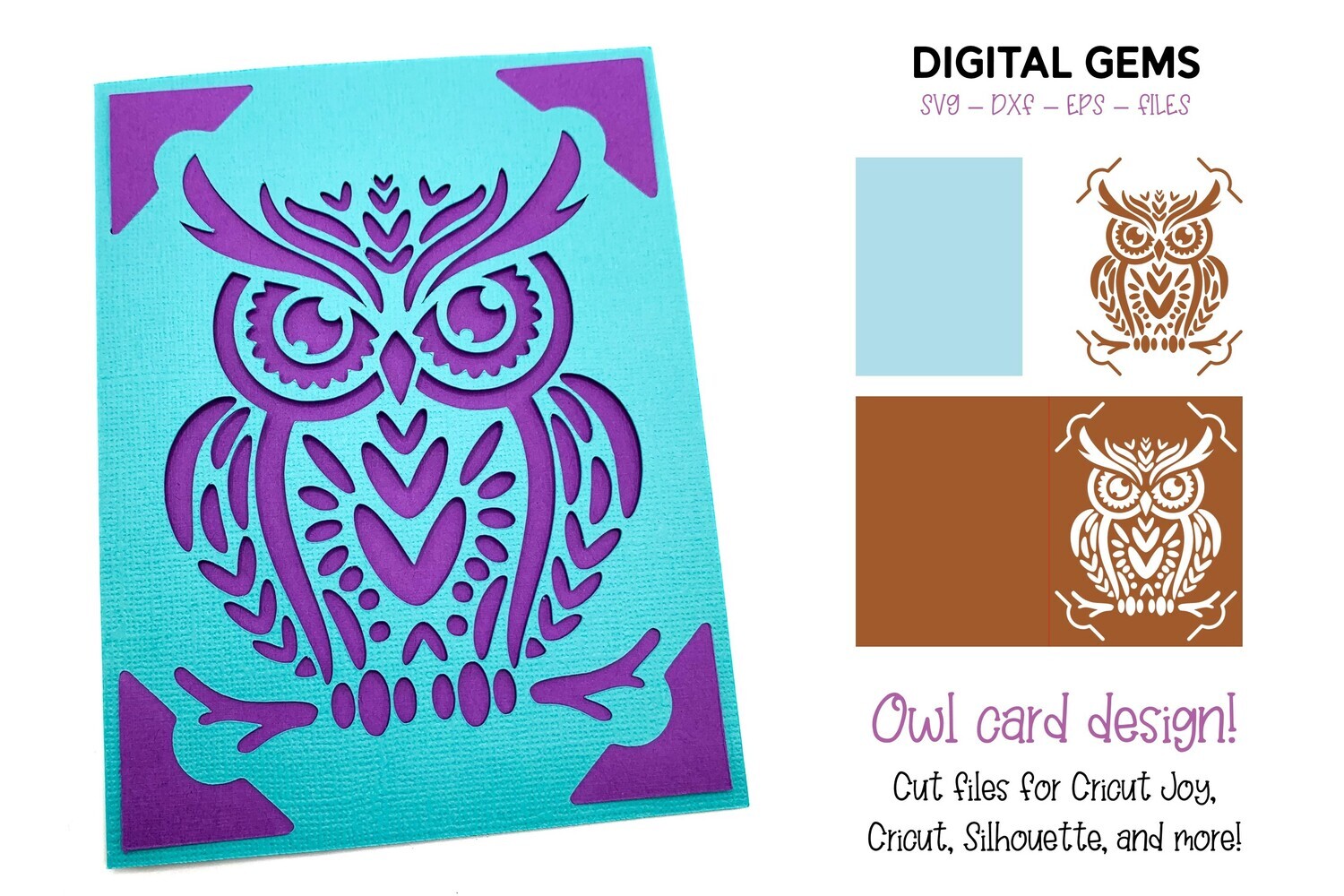 Cricut Joy SVG | Owl insert card.