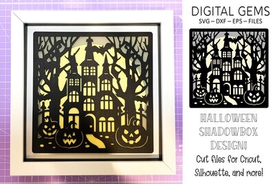Halloween 3D Shadow Box Design