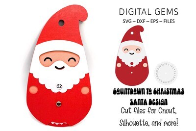 Santa countdown to Christmas design