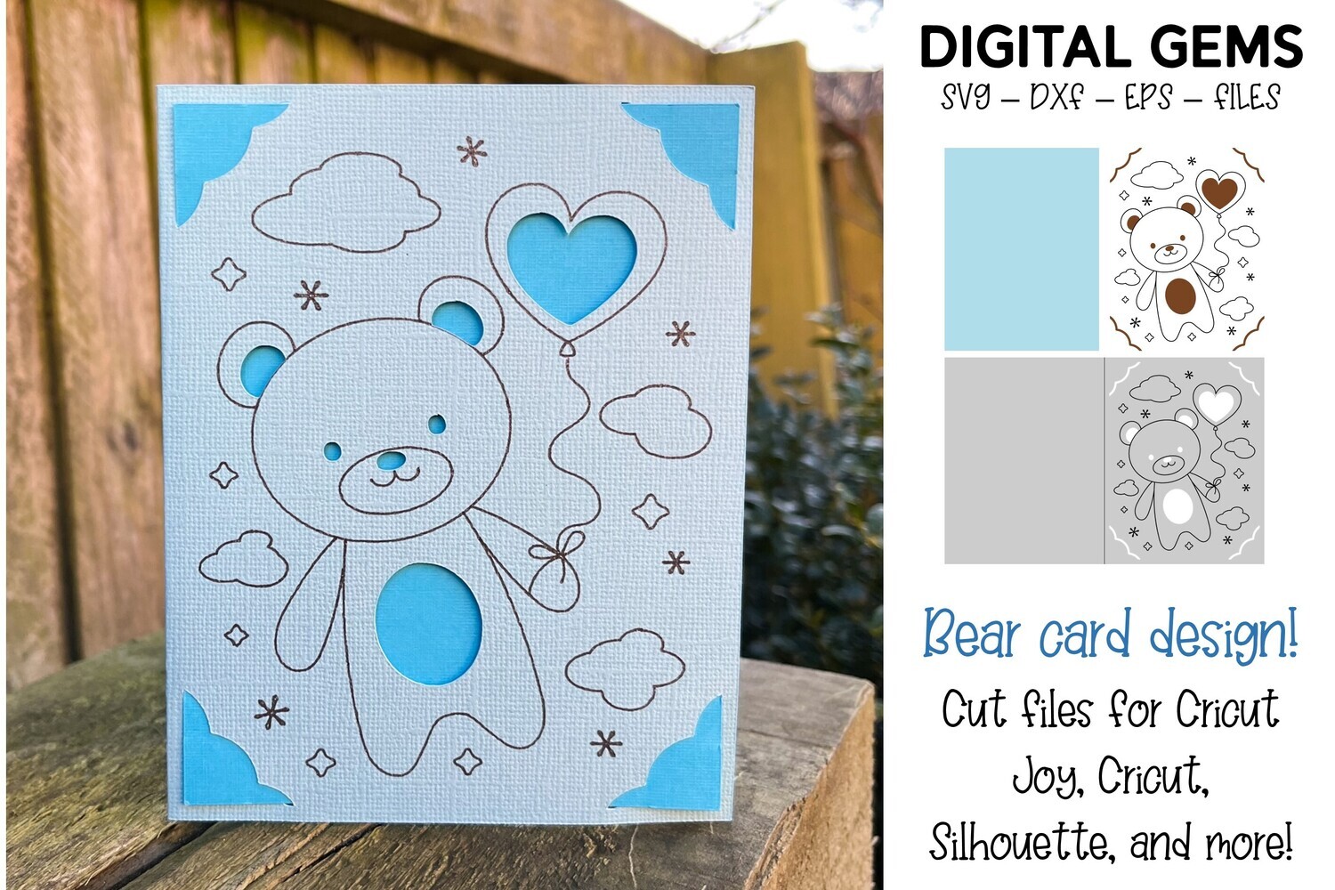 Bear insert card design.