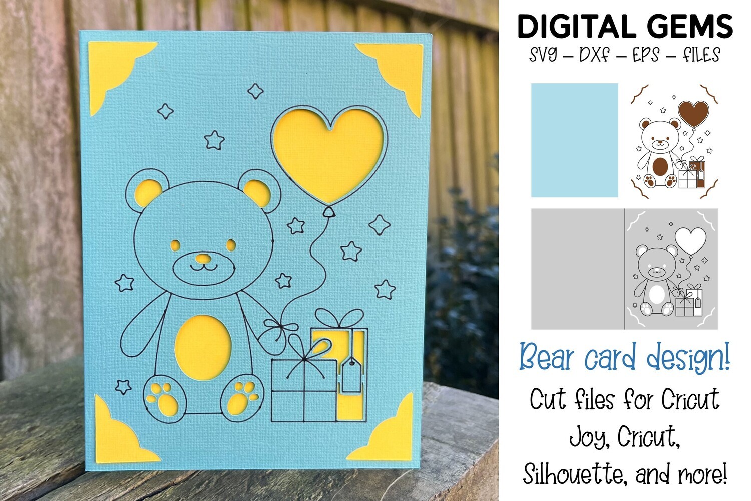 Bear insert card design.