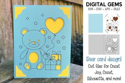 Bear insert card design.