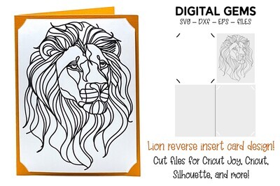 Lion reverse insert card design.