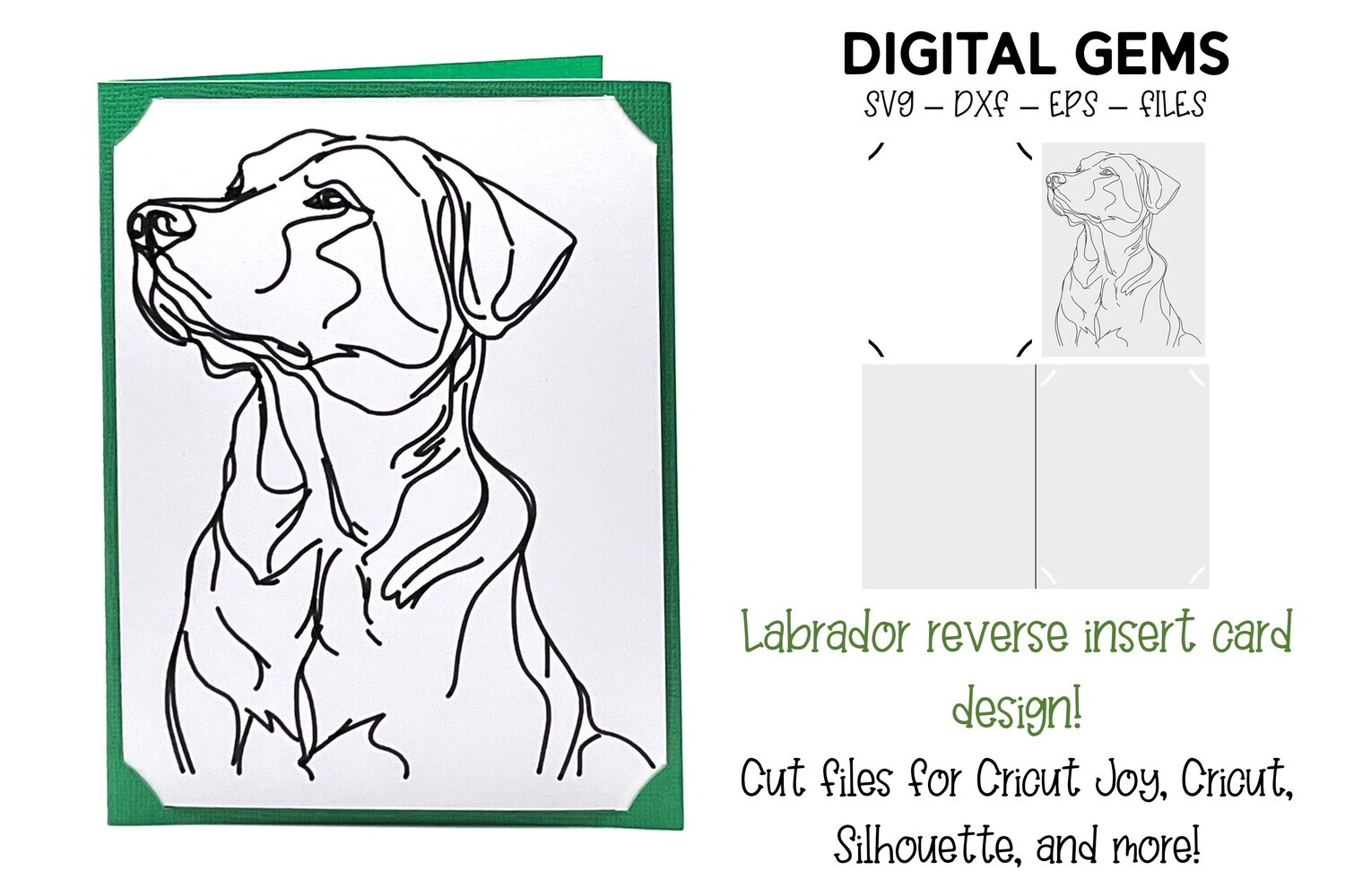Labrador Dog reverse insert card design.