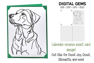 Labrador Dog reverse insert card design.
