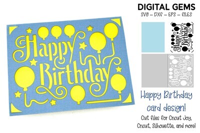 Birthday insert card design.