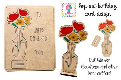 Happy birthday laser cut file.