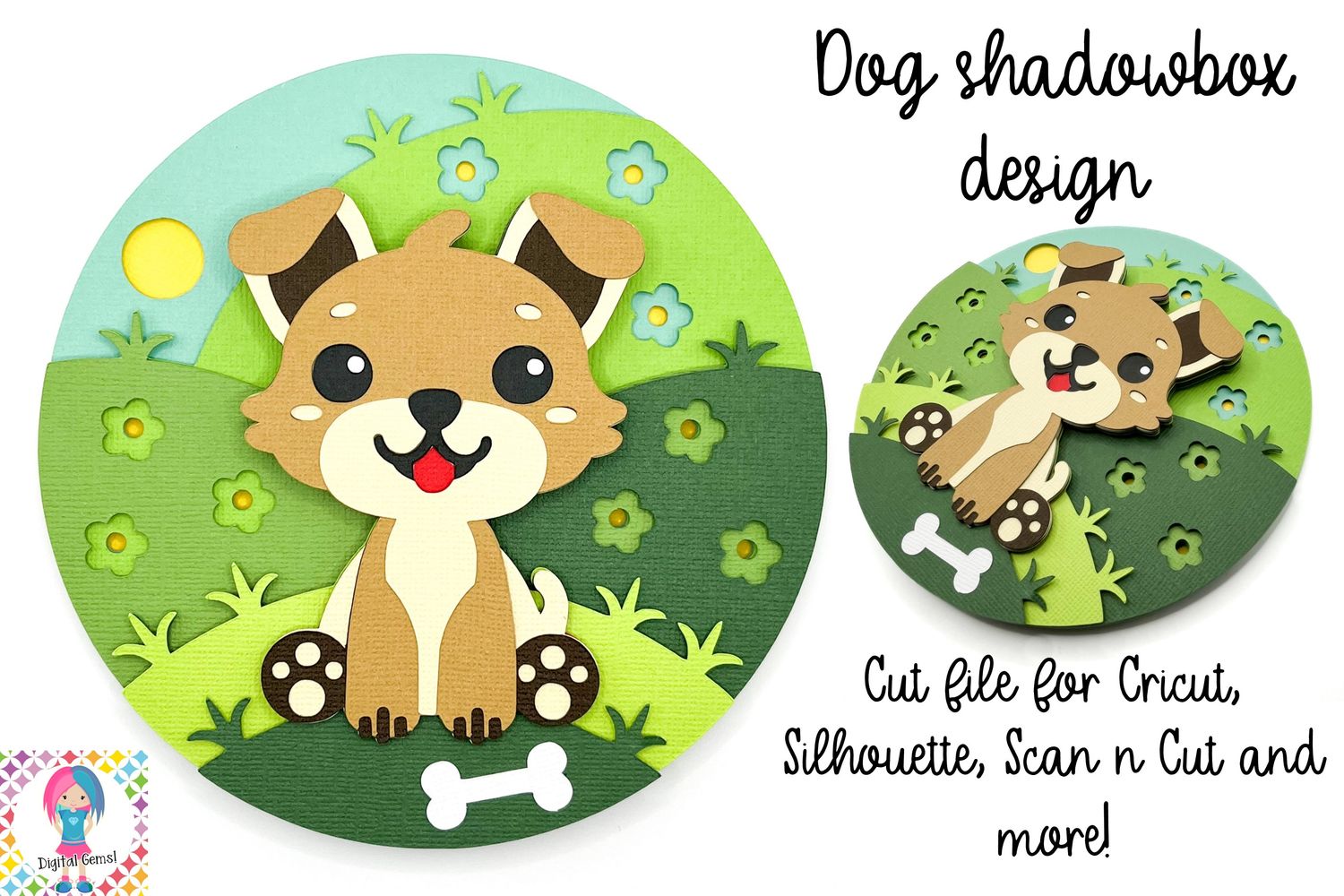 Dog 3D Shadow Box Design