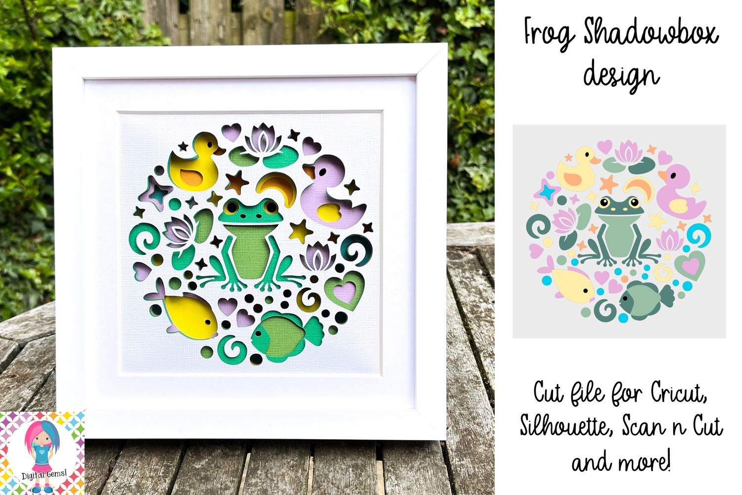 Frog 3D Shadow Box Design