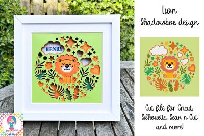Lion 3D Shadow Box Design