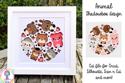 Animal 3D Shadow Box Design