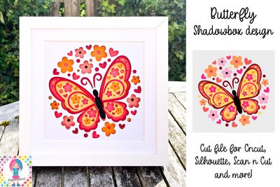 Butterfly 3D Shadow Box Design