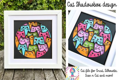 Cat 3D Shadow Box Design