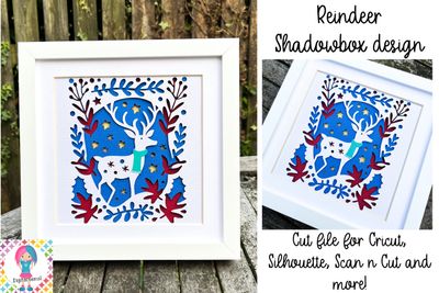 Reindeer 3D Shadow Box Design