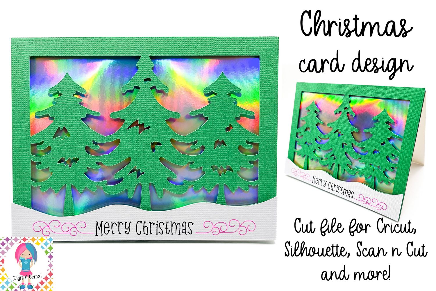 Christmas tree card design