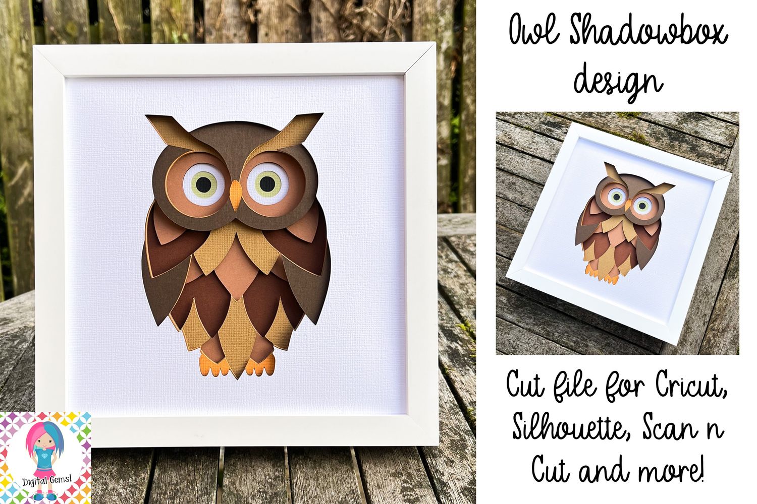 Owl 3D Shadow Box Design