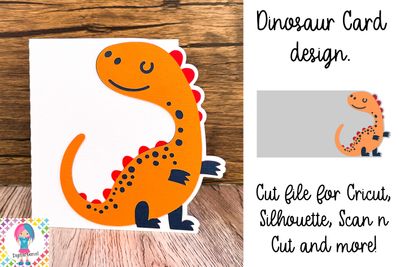 Dinosaur side edge card