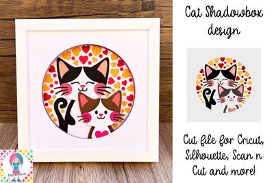 Cat 3D Shadow Box Design