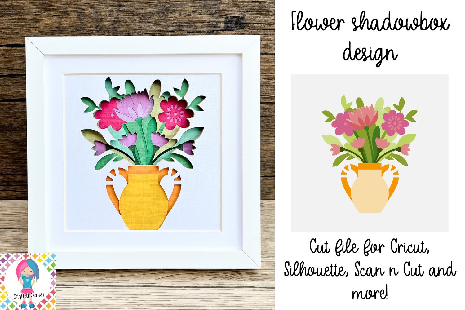 Flower Shadowbox 3D Design