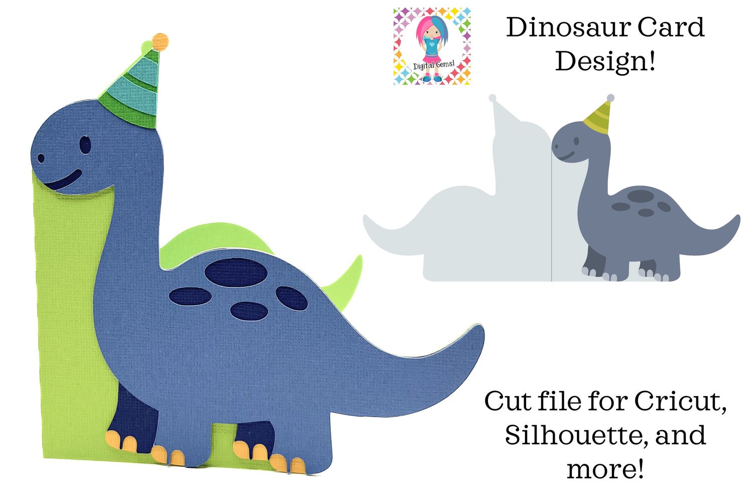 Dinosaur Birthday Card Design