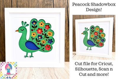 Peacock shadowbox 3D Design