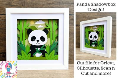 Panda shadowbox 3D Design