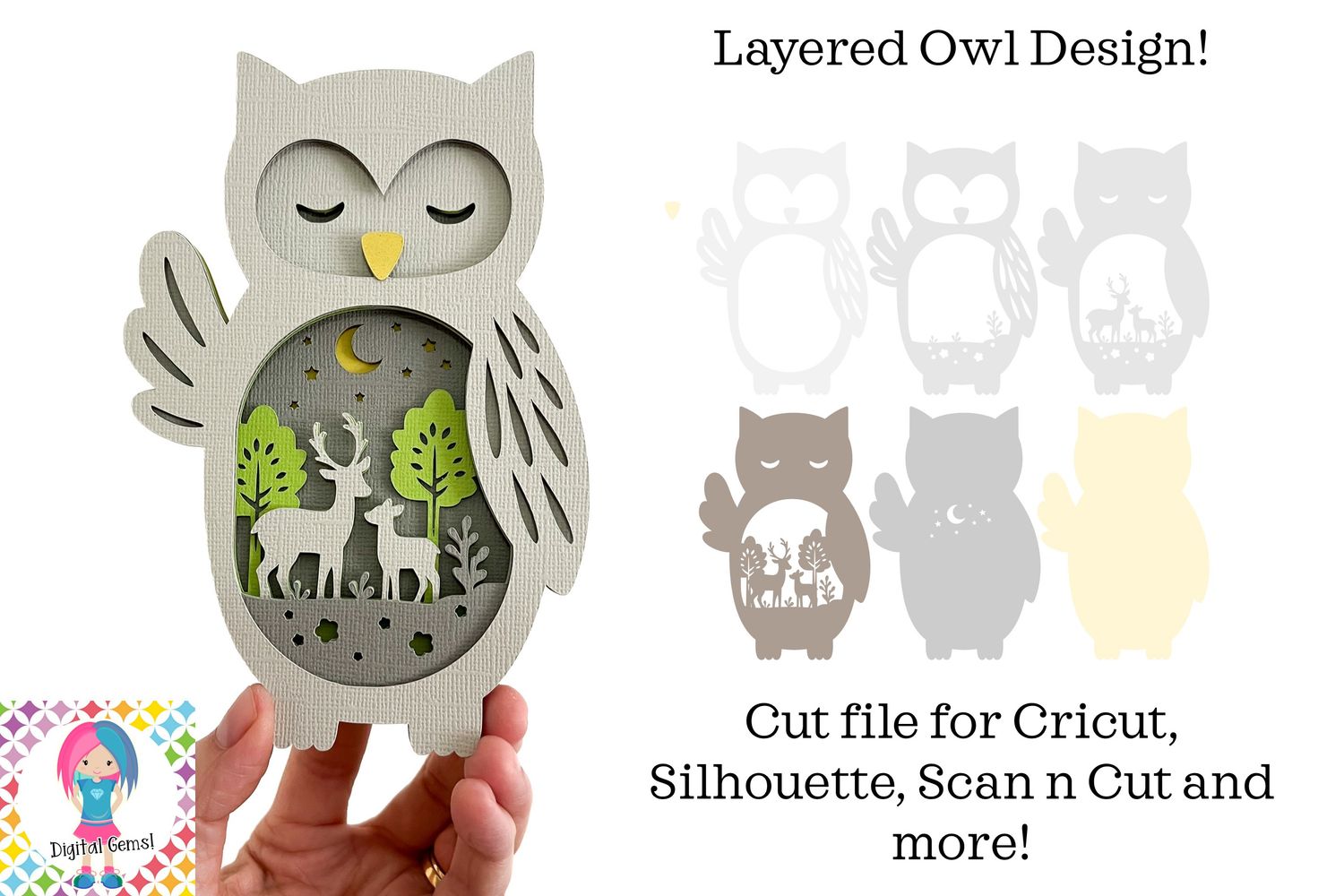 Owl, Layered 3D Design