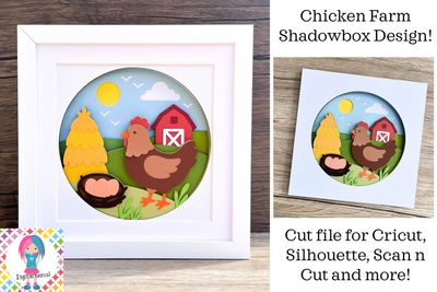 Chicken Farm Shadowbox 3D Design