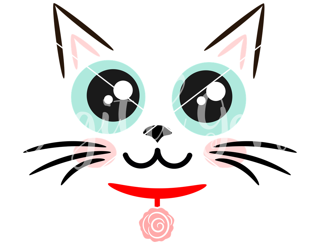 Download Cat Face Svg Dxf Eps Png Files PSD Mockup Templates
