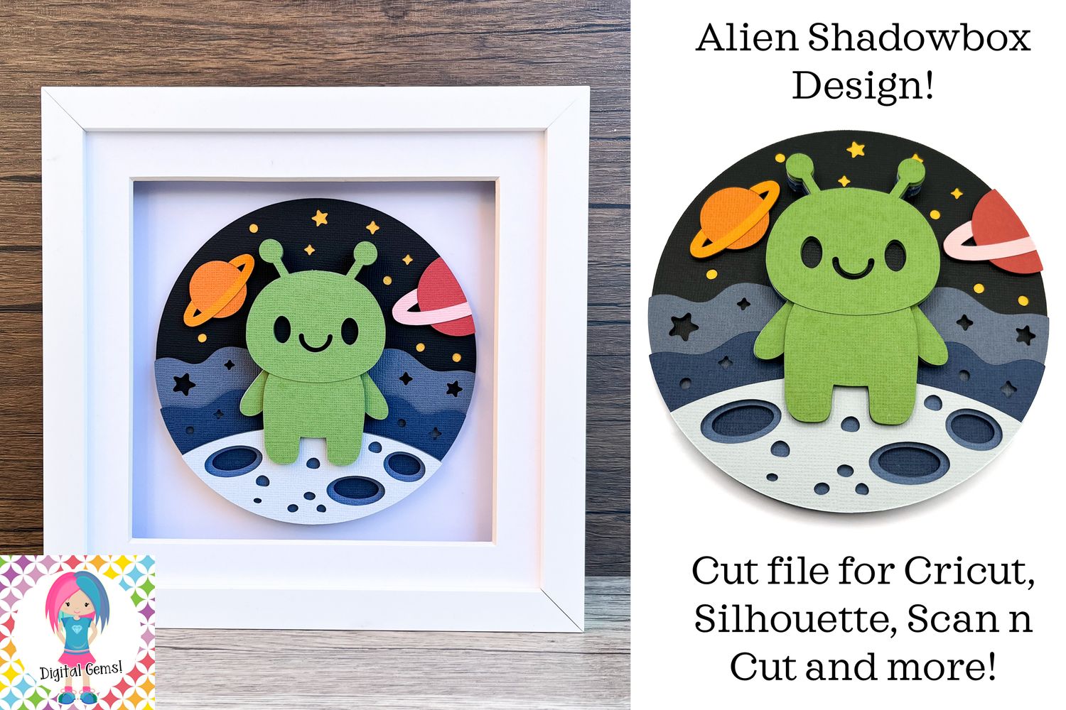 Alien 3D Shadow Box Design