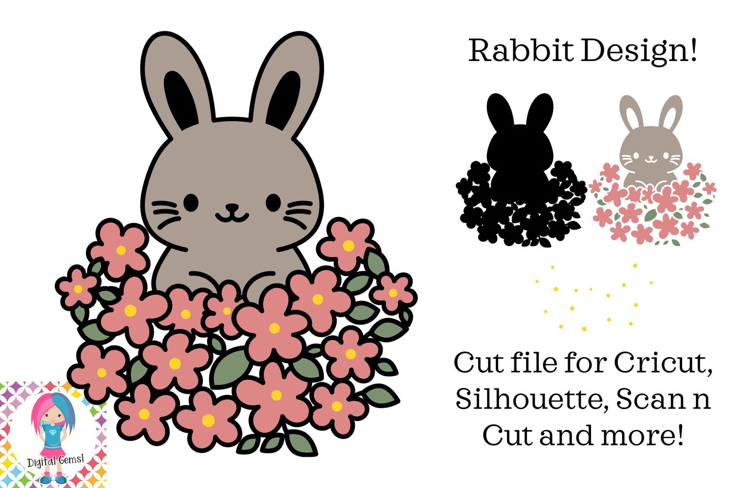 Floral Rabbit design