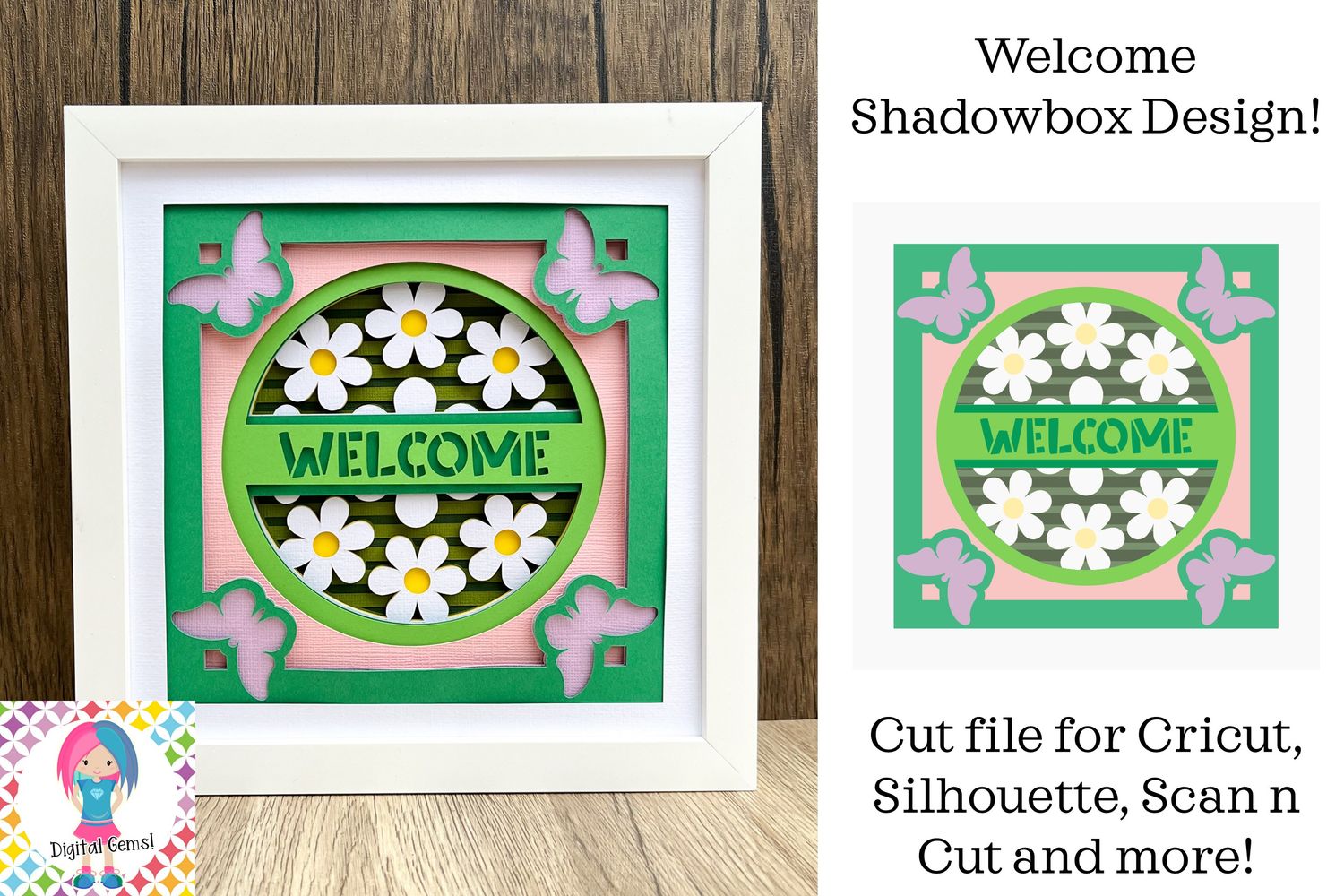 Welcome Shadowbox 3D Design