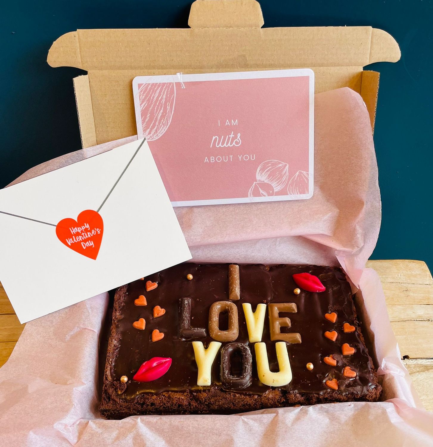 Flying Pastry: Letter Brownie - I love you